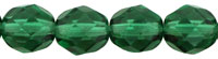 Czech 8mm Fire Polish Round - Prairie Green Transparent (image for) Czech 8mm Fire Polish Round - Prairie Green Transparent